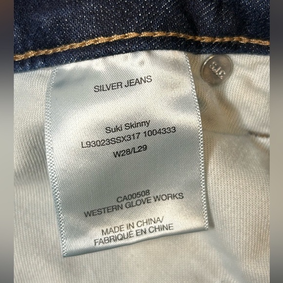 Silver Jeans Blue Skinny Denim Size 28 - Picture 6 of 6